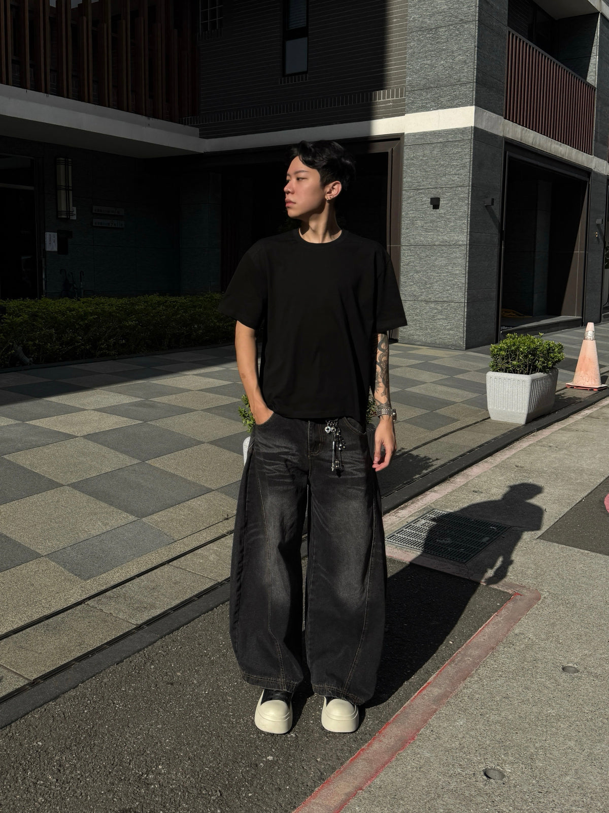 【ALIFE MADE】涼感BOXY吸濕排汗 肩雙層裁片短T