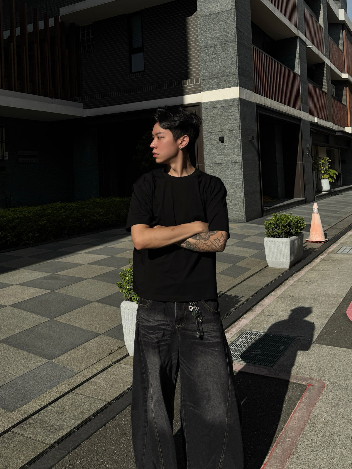 【ALIFE MADE】涼感BOXY吸濕排汗 肩雙層裁片短T
