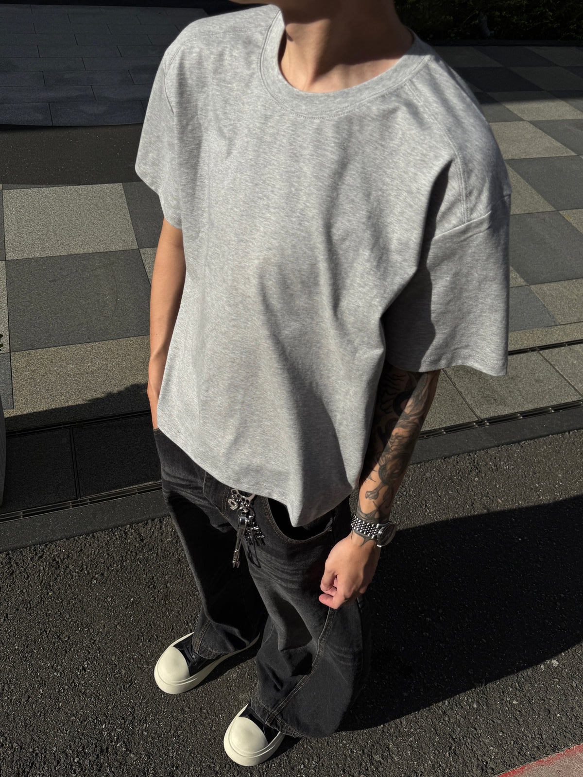 【ALIFE MADE】涼感BOXY吸濕排汗 肩雙層裁片短T