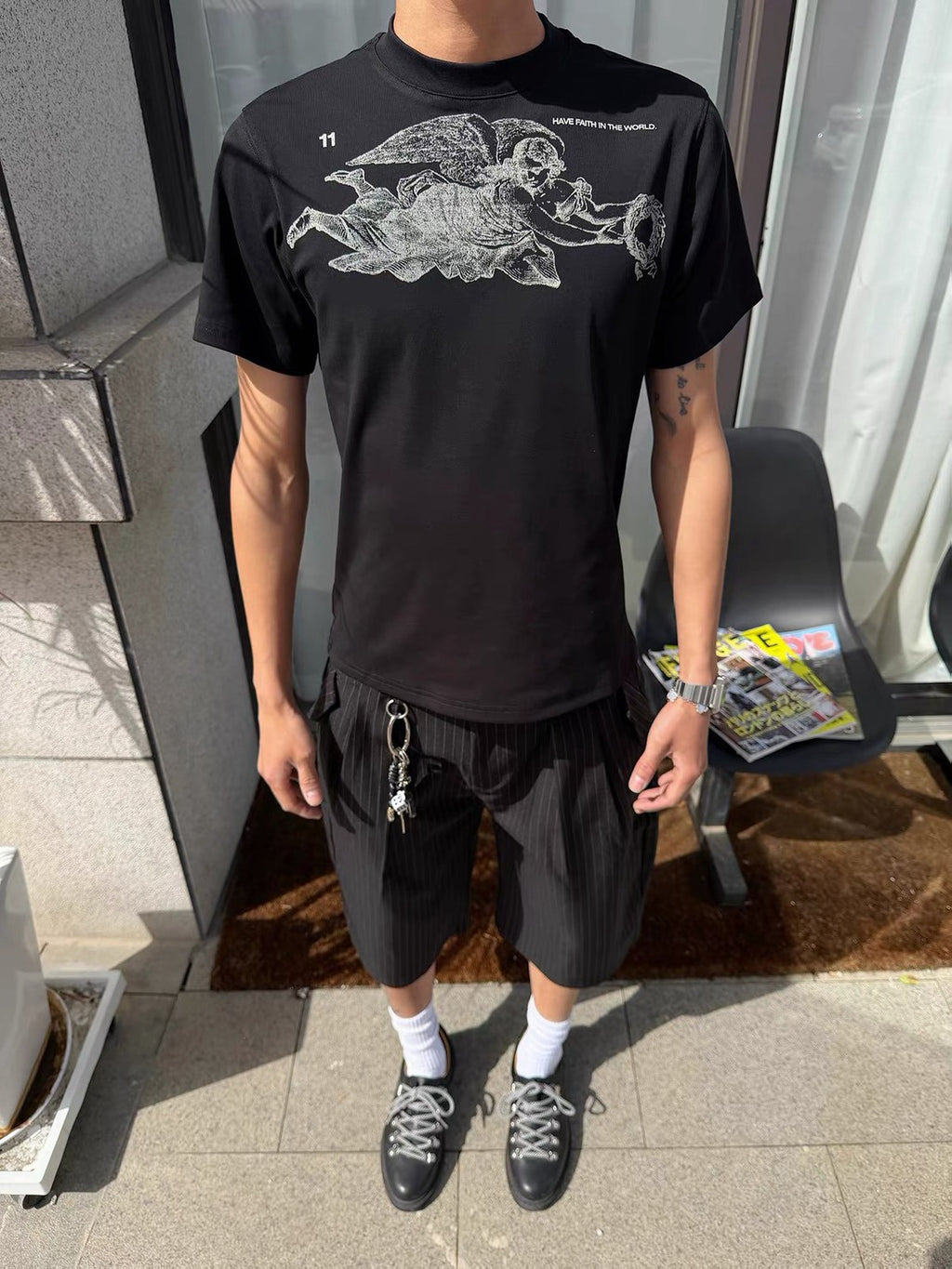 涼感材質斑駁天使合身上衣