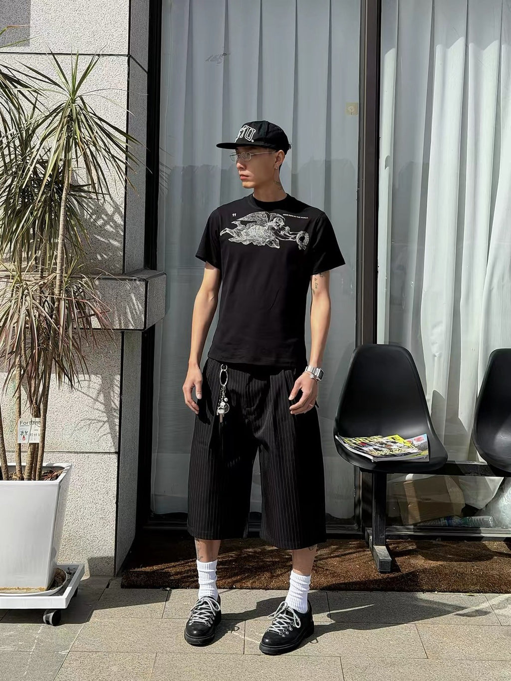 涼感材質斑駁天使合身上衣