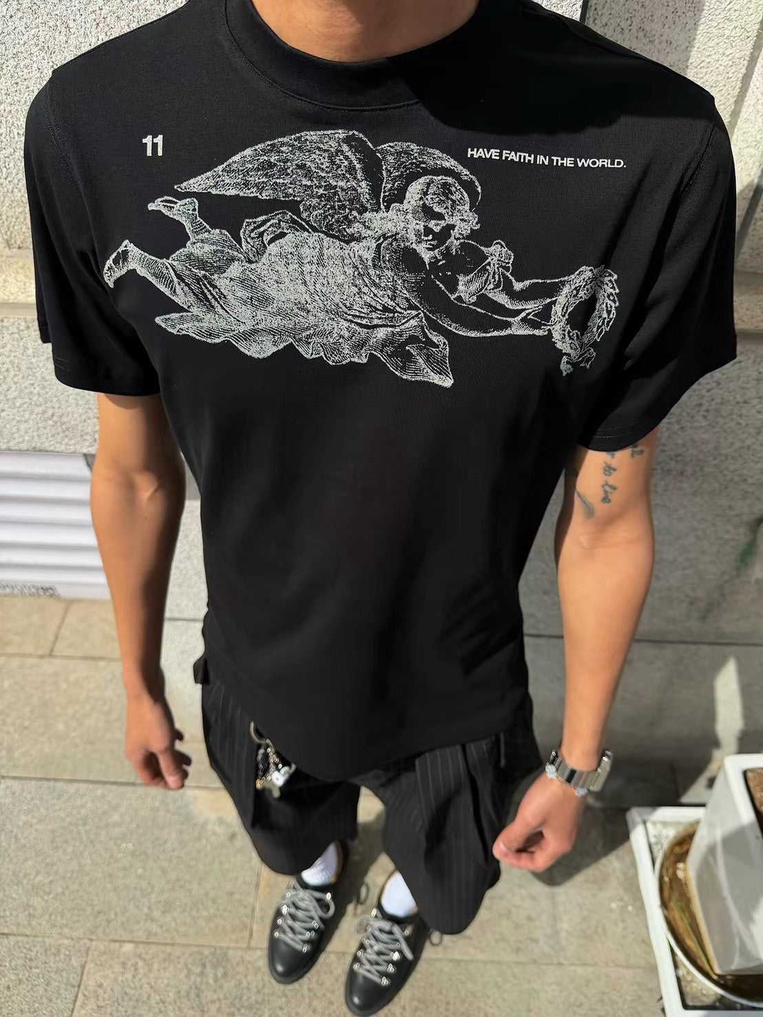 涼感材質斑駁天使合身上衣