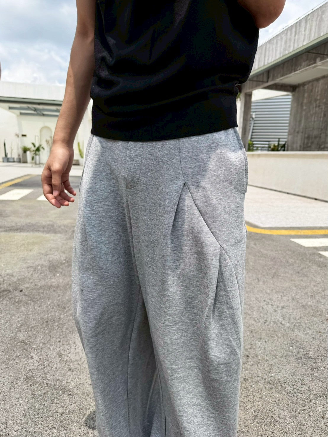 正反設計涼感棉褲