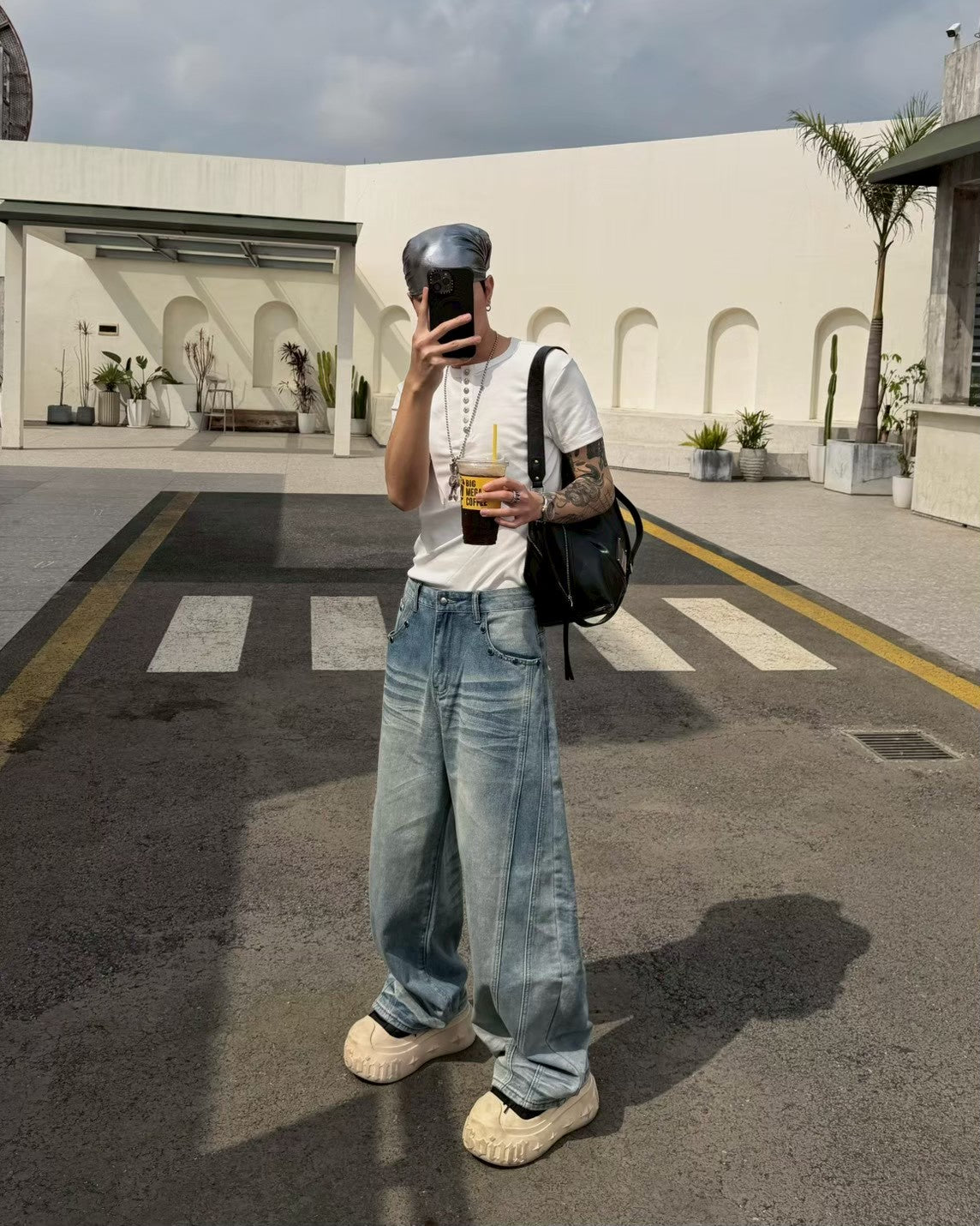 合身金屬排扣緊身緊繃短袖上衣