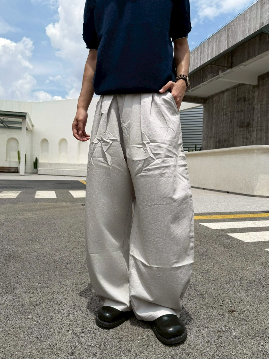涼感西裝長褲