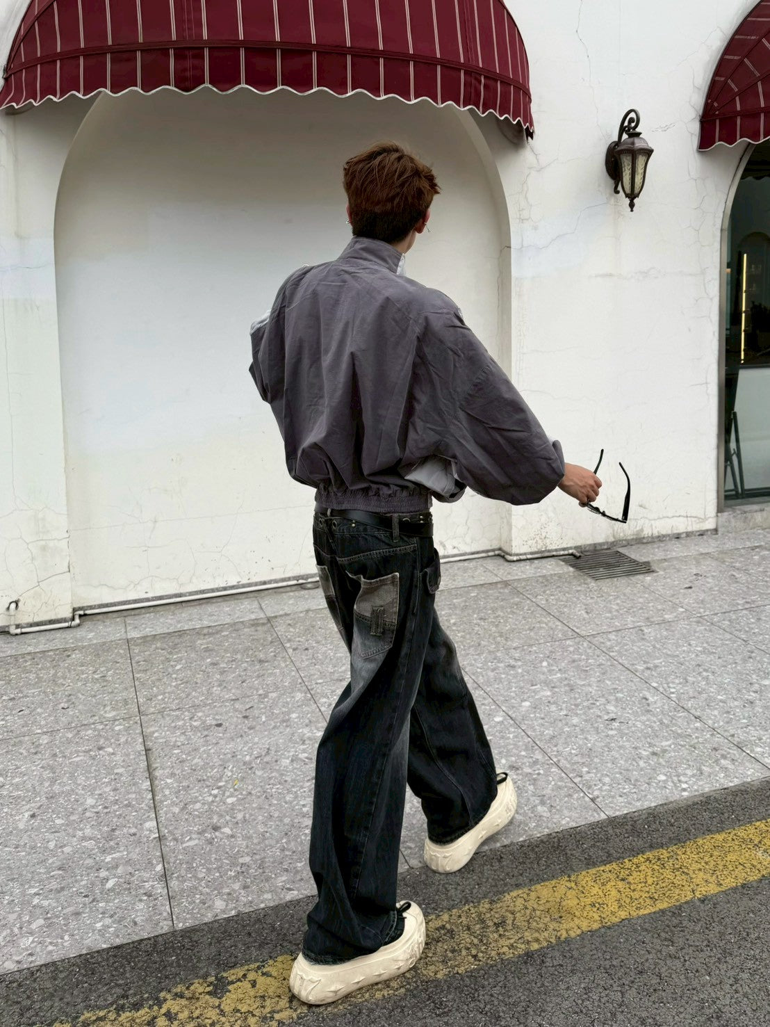 迷彩雙腰頭牛仔褲