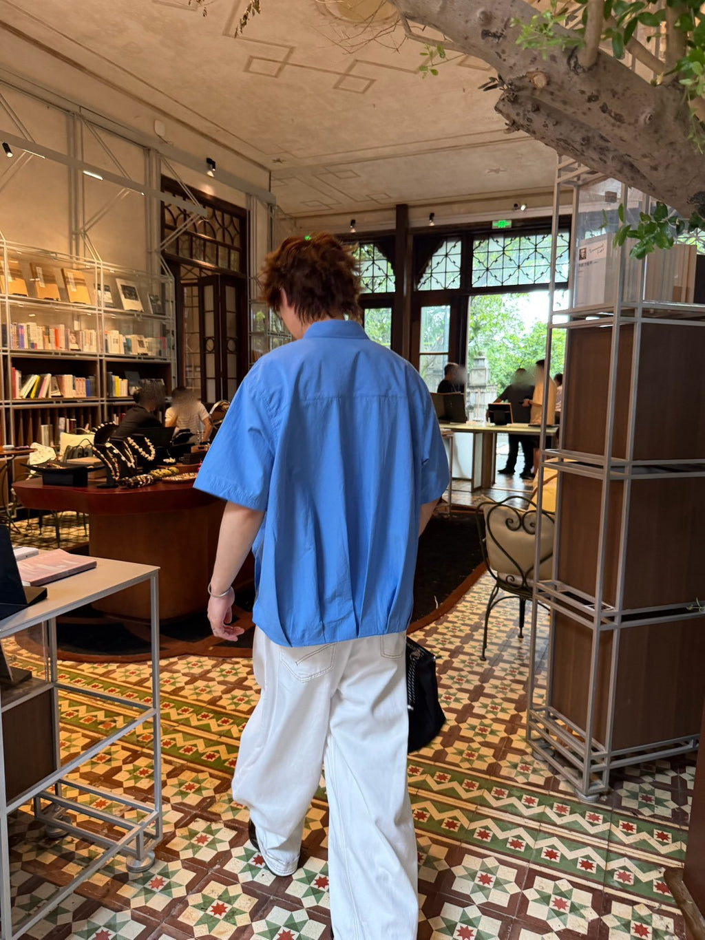 下直打褶短袖襯衫