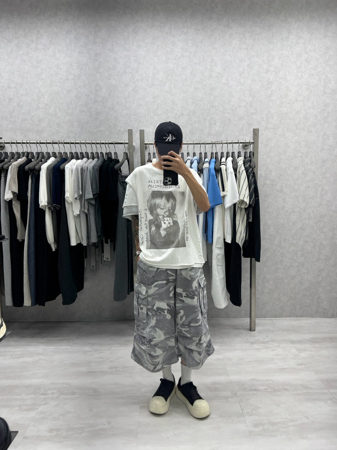 滿鑽迷彩傘兵七分褲