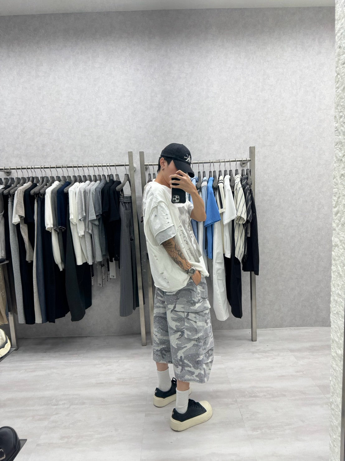 滿鑽迷彩傘兵七分褲