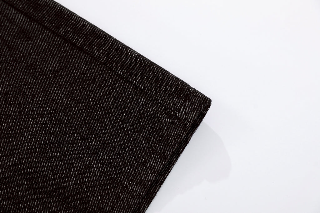 極簡刺繡線條老錢微喇牛仔褲