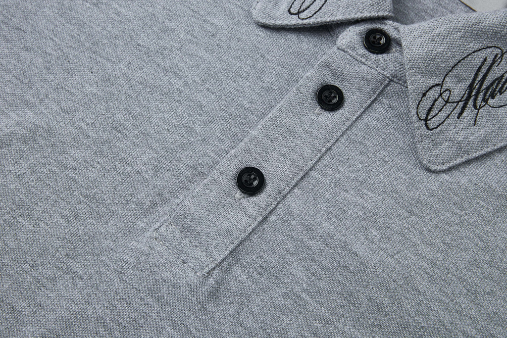 刺繡07草寫領POLO衫