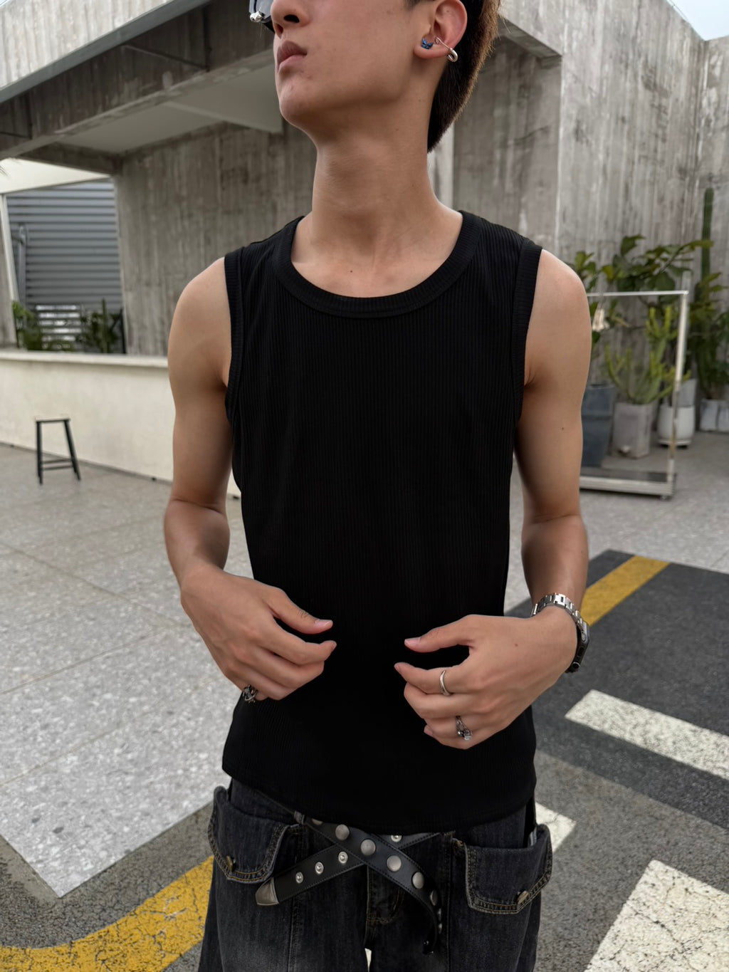 高級羅紋內搭背心