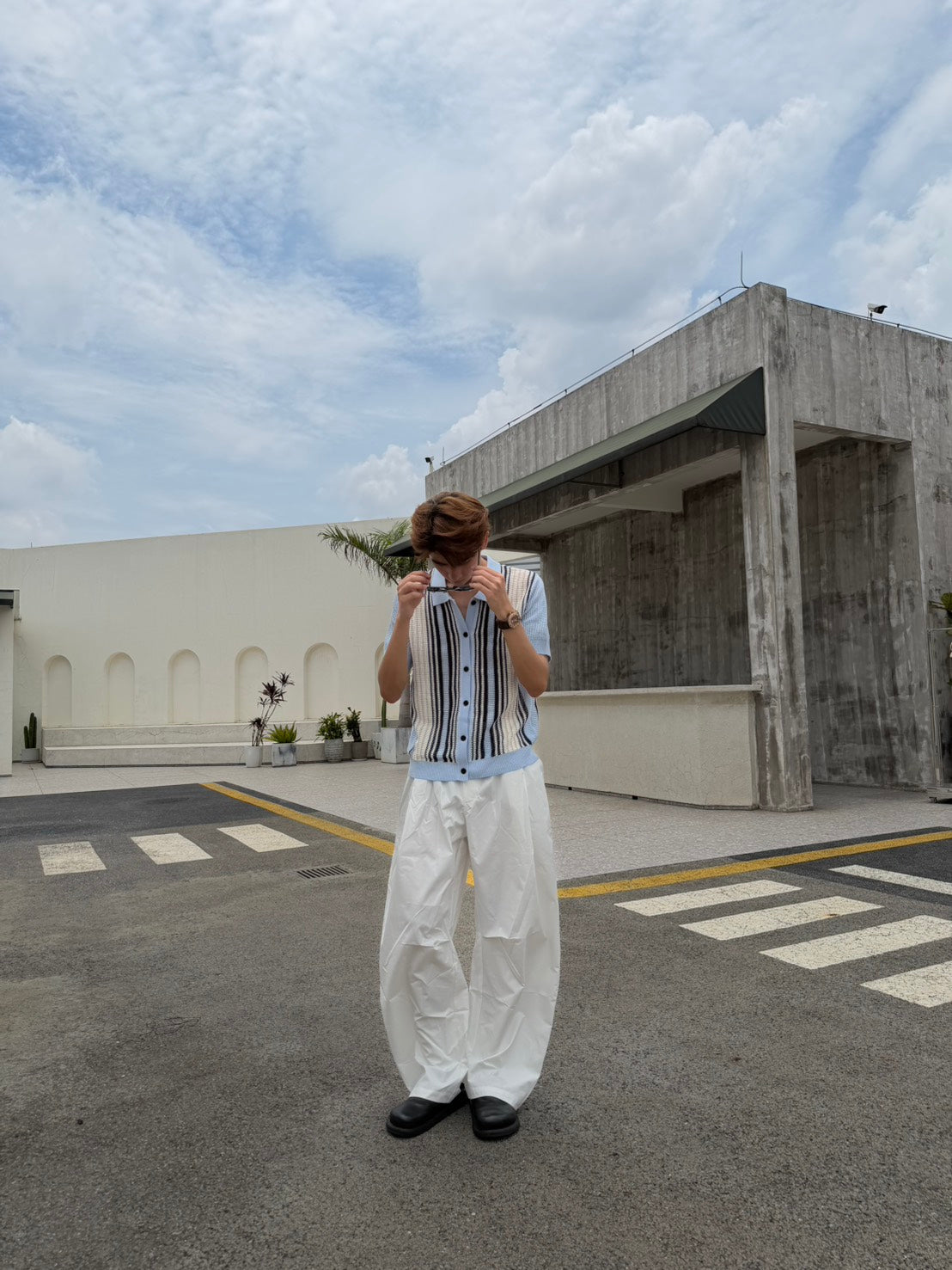 尼龍貴氣彎刀褲