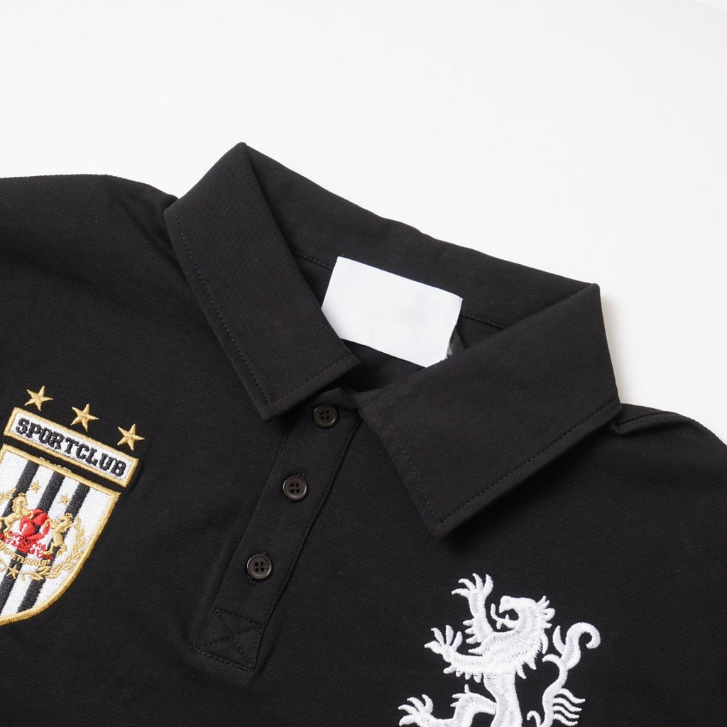 刺繡爬獅馬盾POLO杉