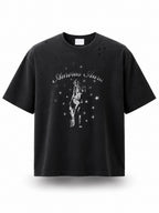 水洗滿星女郎破壞短袖上衣