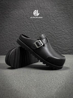 大頭皮革一腳登德比鞋