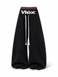 VLEX格紋雙腰頭解構棉長褲